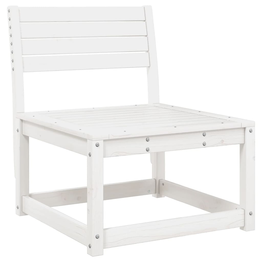 5-piece garden sofa set white solid pine