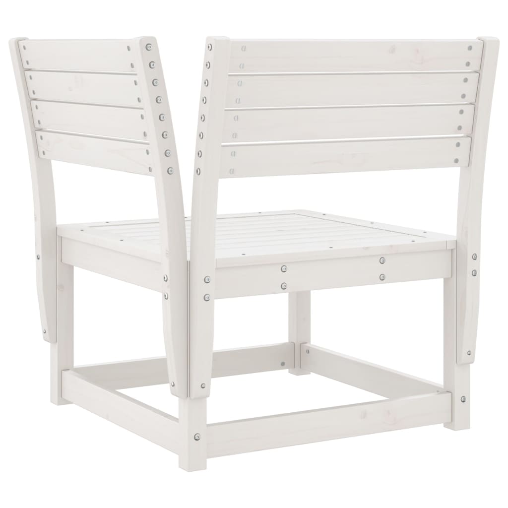 5-piece garden sofa set white solid pine