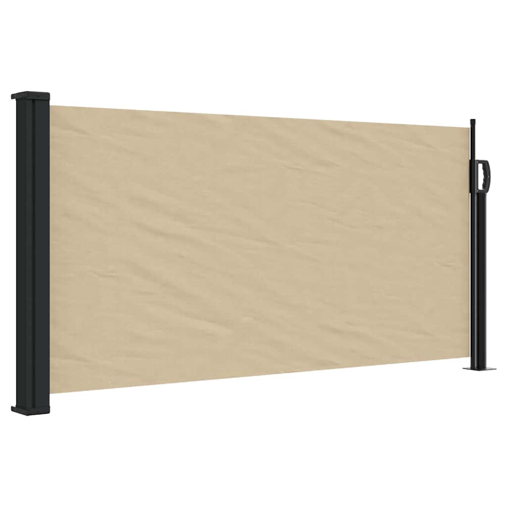 Seitenmarkise Ausziehbar Beige 100x500 cm