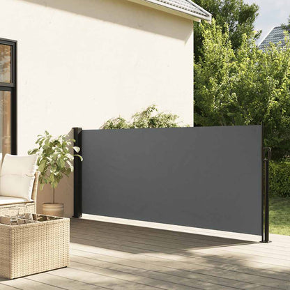Ausziehbare Seitenmarkise Anthrazit 120x500 cm