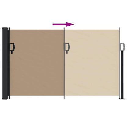 Seitenmarkise Ausziehbar Taupe 120x600 cm