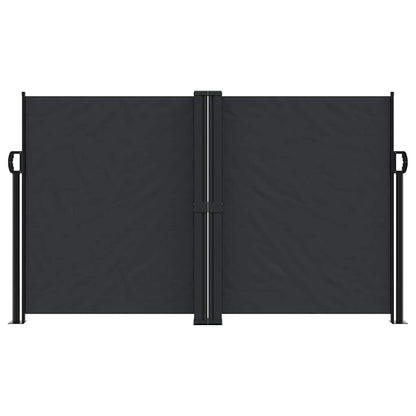 Seitenmarkise Ausziehbar Schwarz 140x1200 cm