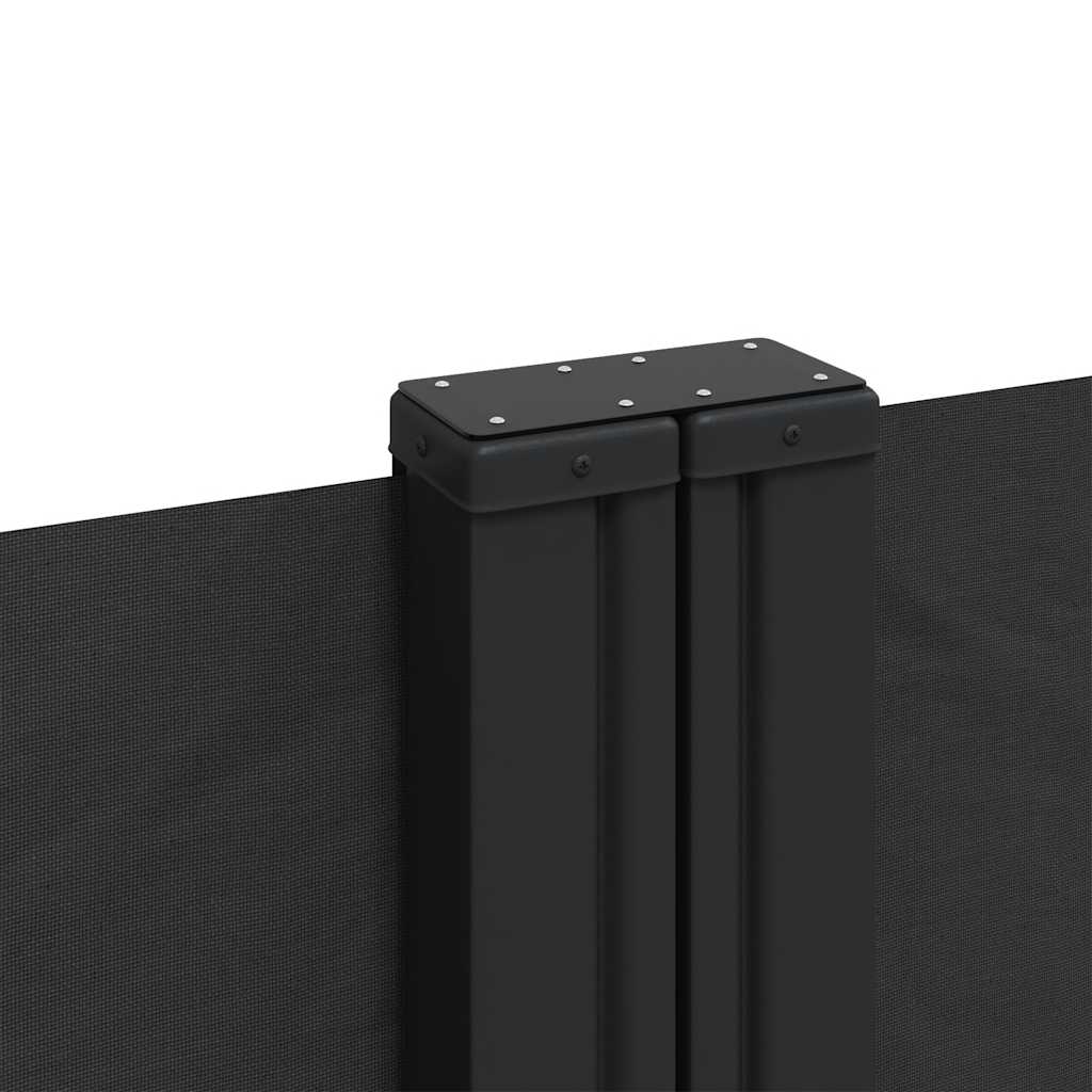 Seitenmarkise Ausziehbar Schwarz 140x1200 cm