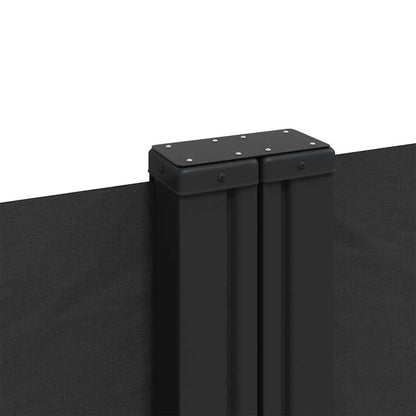 Seitenmarkise Ausziehbar Schwarz 140x1200 cm