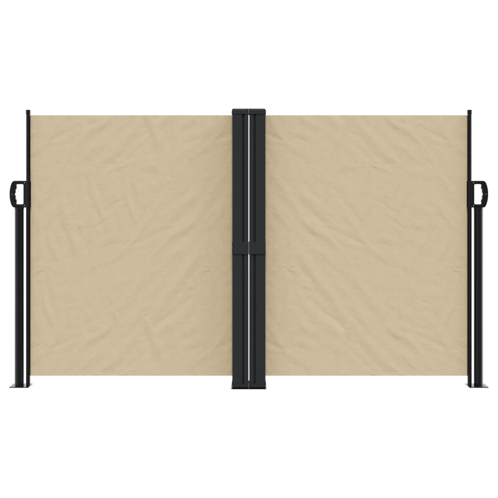 Seitenmarkise Ausziehbar Beige 140x1200 cm