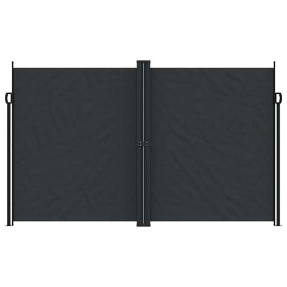 Seitenmarkise Ausziehbar Schwarz 200x1200 cm