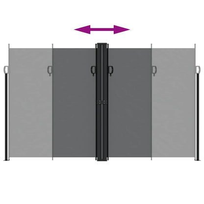 Seitenmarkise Ausziehbar Schwarz 200x1200 cm