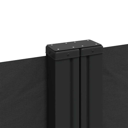 Seitenmarkise Ausziehbar Schwarz 200x1200 cm