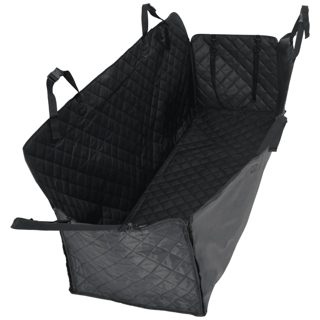 Housse de siège auto pour chien noir 137x46x50 cm