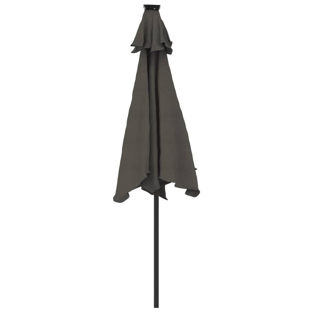 Parasol avec mât en acier anthracite 225x225x212 cm