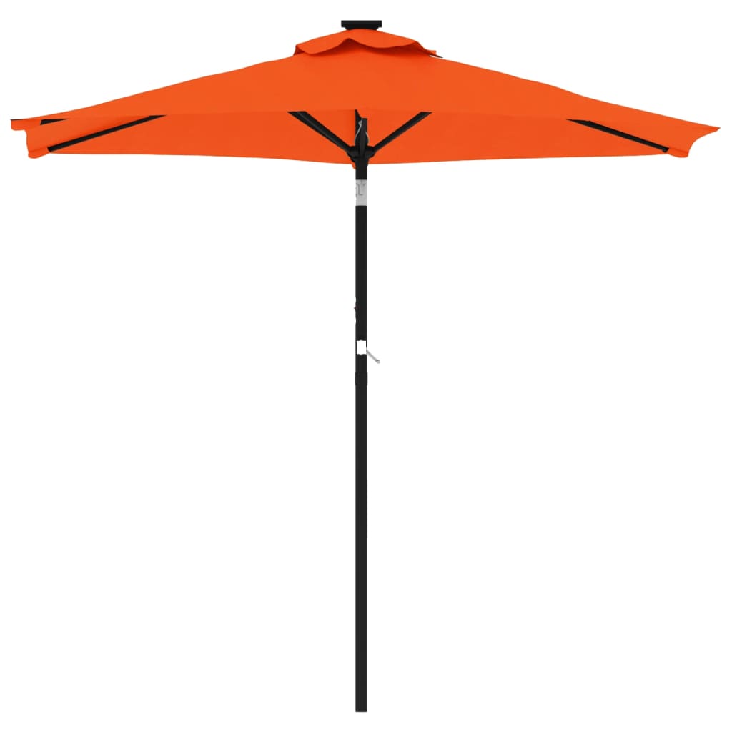 Parasol avec mât en acier terre cuite 225x225x212 cm