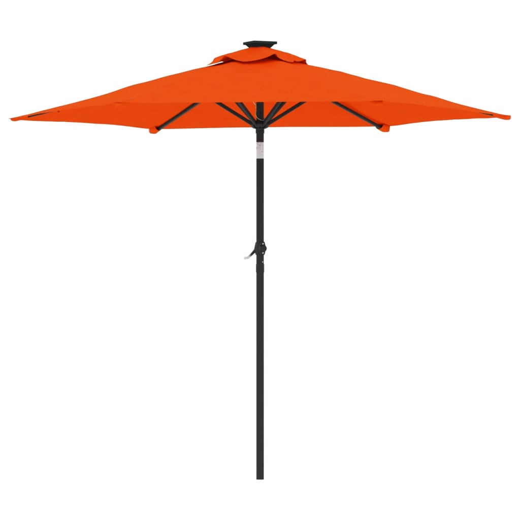 Parasol avec mât en acier terre cuite 225x225x212 cm