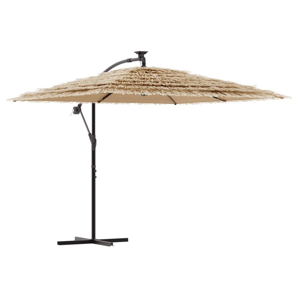 Parasol avec mât en acier marron 246x246x230 cm