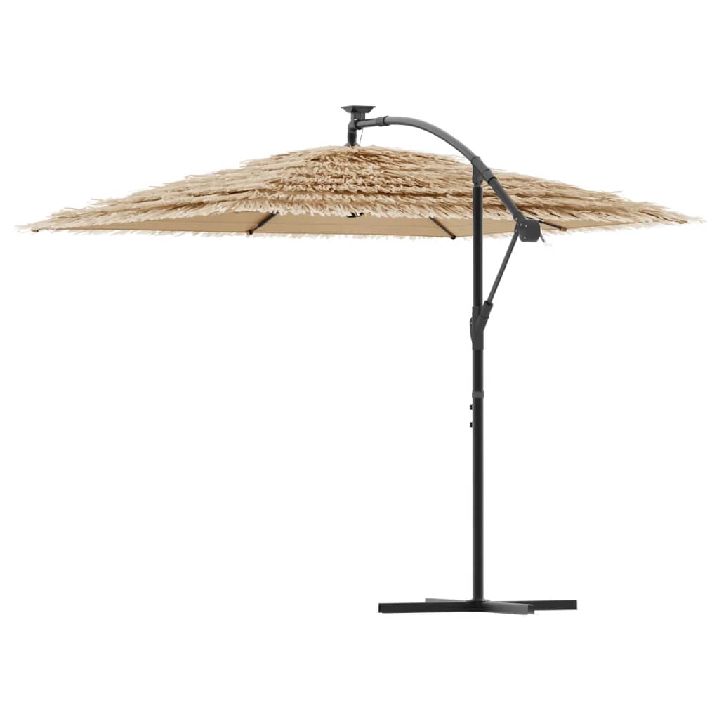 Parasol avec mât en acier marron 246x246x230 cm