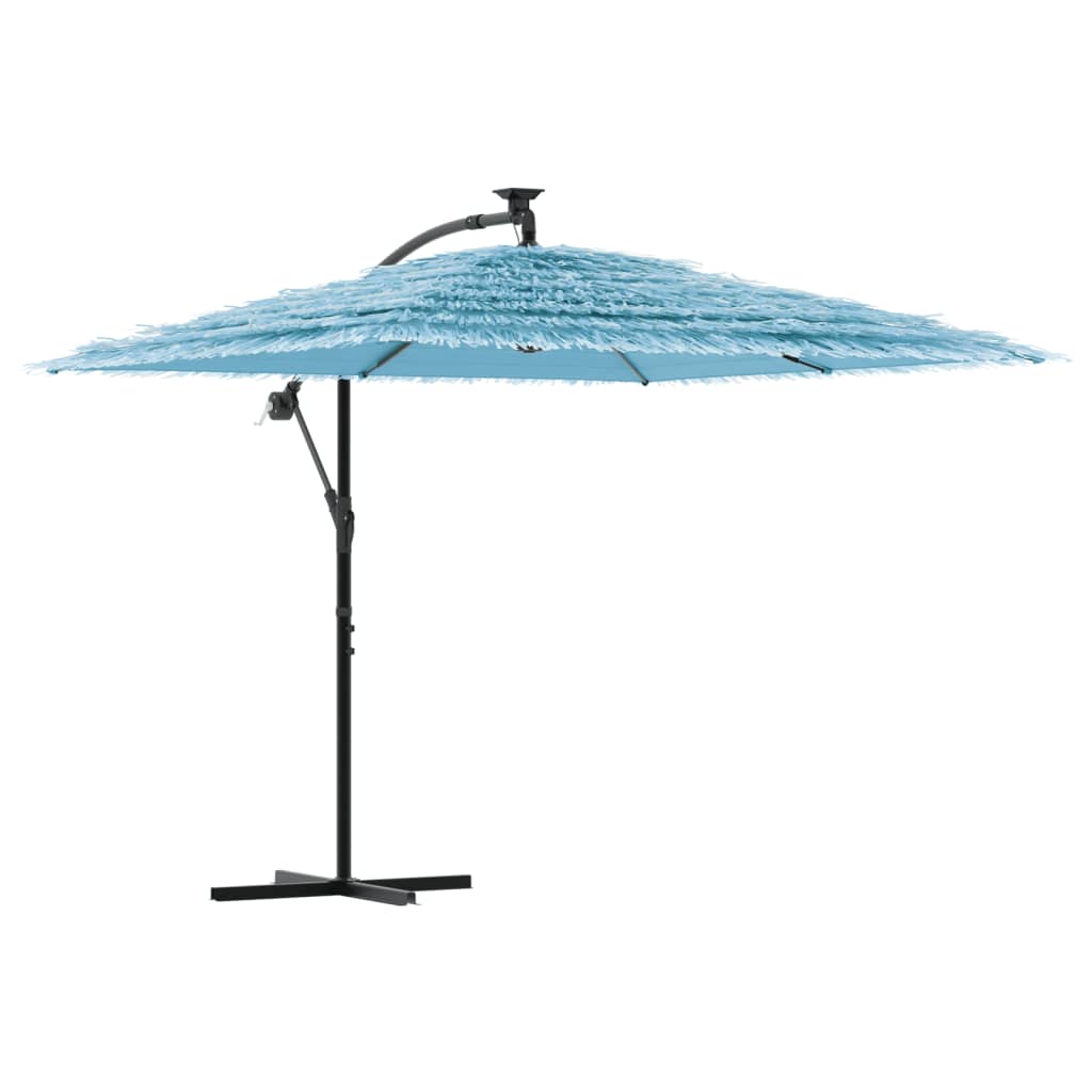 Parasol avec mât en acier bleu 246x246x230 cm