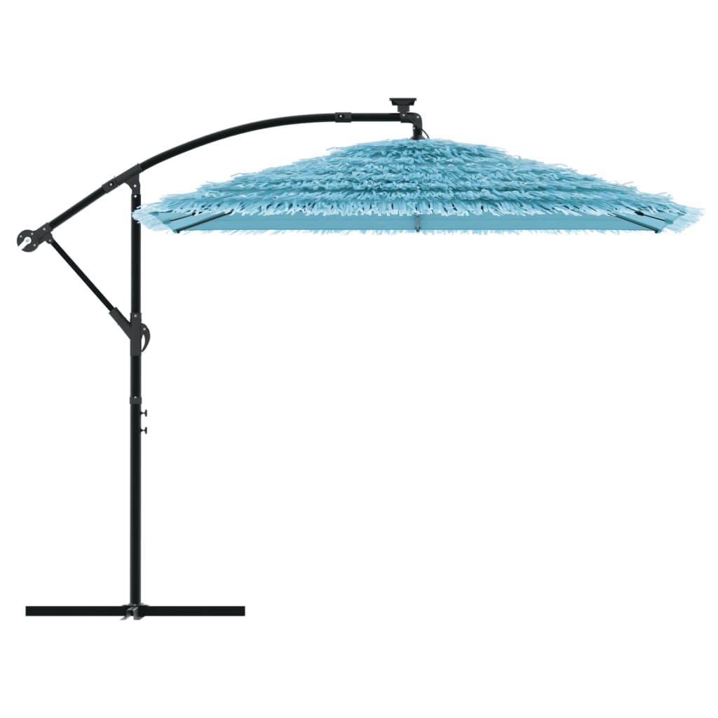 Parasol avec mât en acier bleu 246x246x230 cm