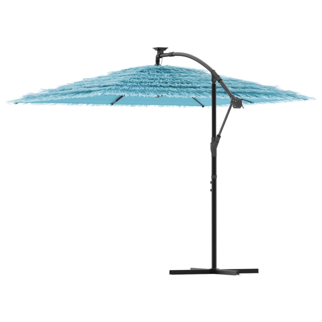 Parasol avec mât en acier bleu 246x246x230 cm