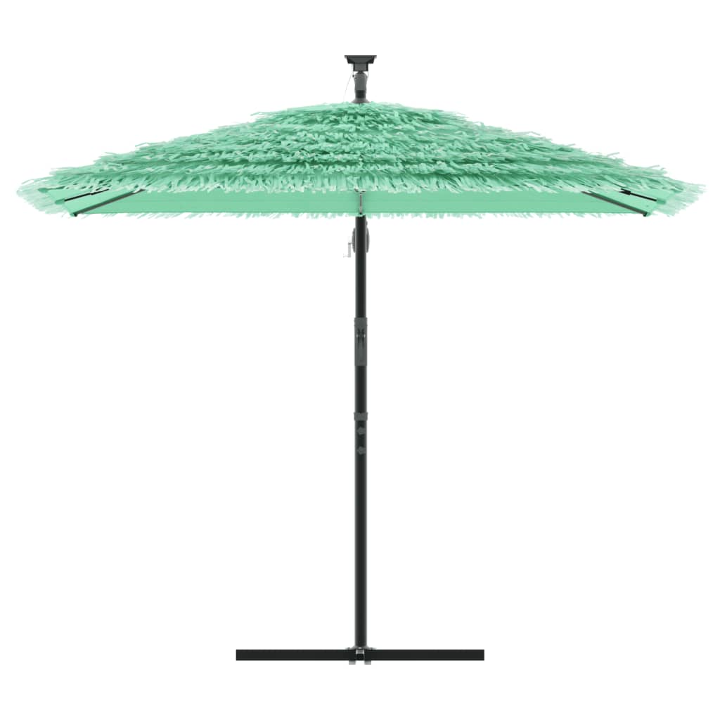 Parasol avec mât en acier vert 246x246x230 cm