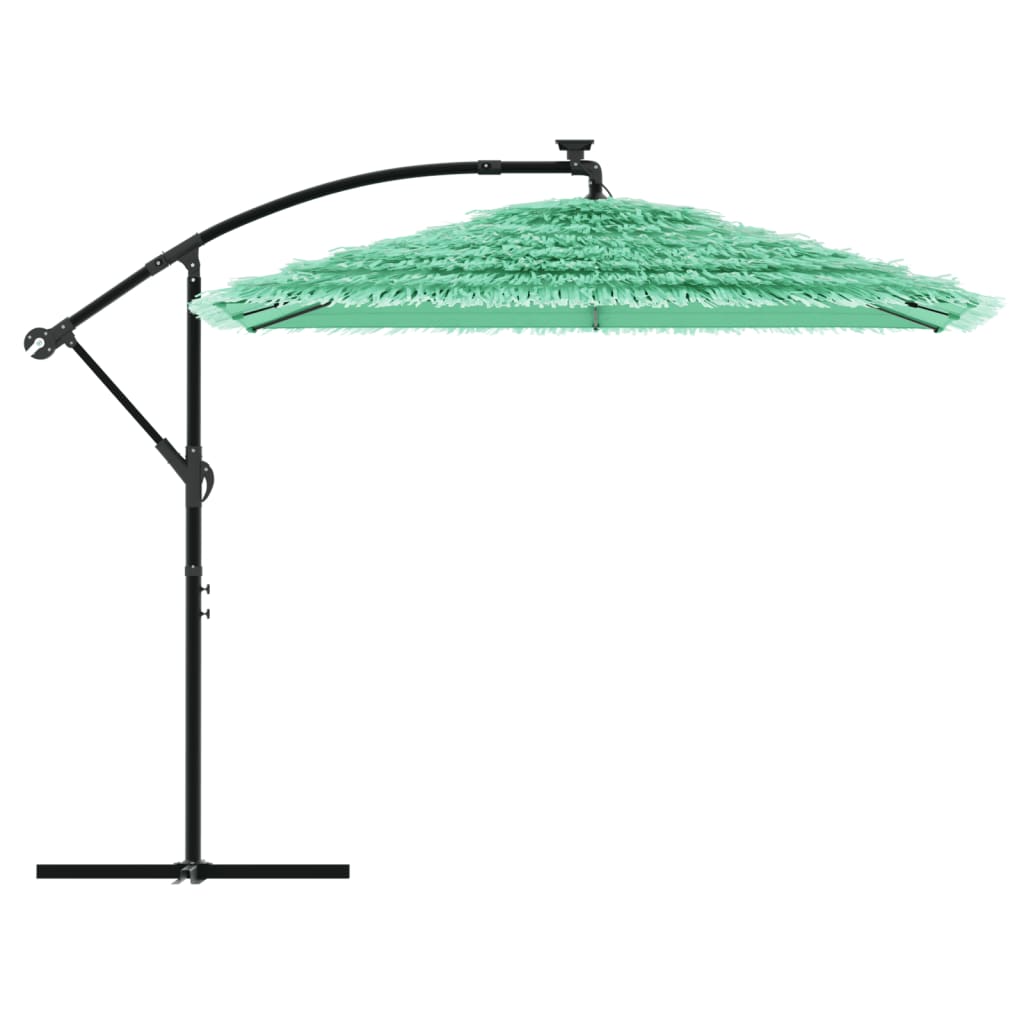 Parasol avec mât en acier vert 246x246x230 cm