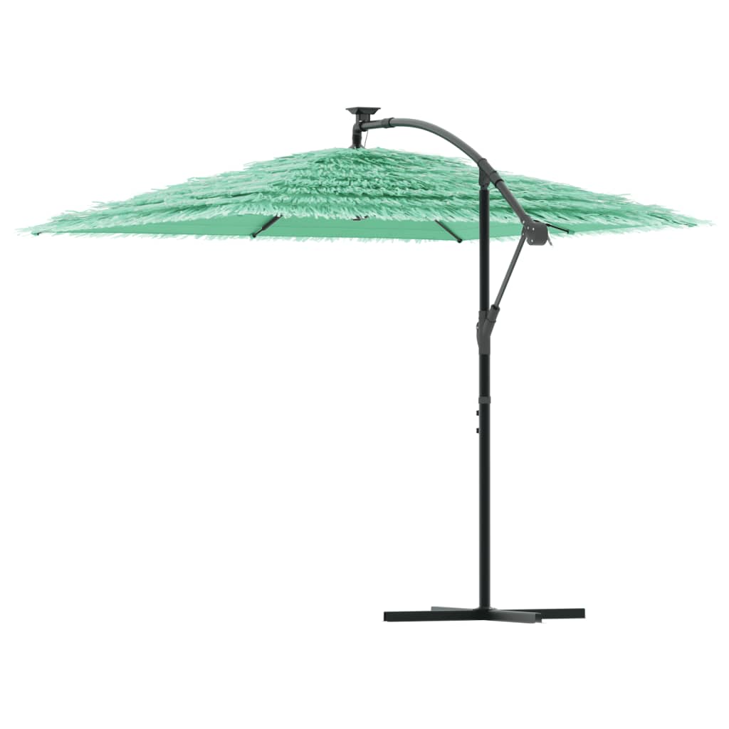 Parasol avec mât en acier vert 246x246x230 cm