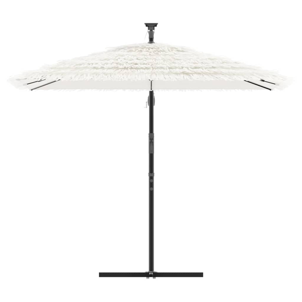 Parasol avec mât en acier blanc 246x246x230 cm