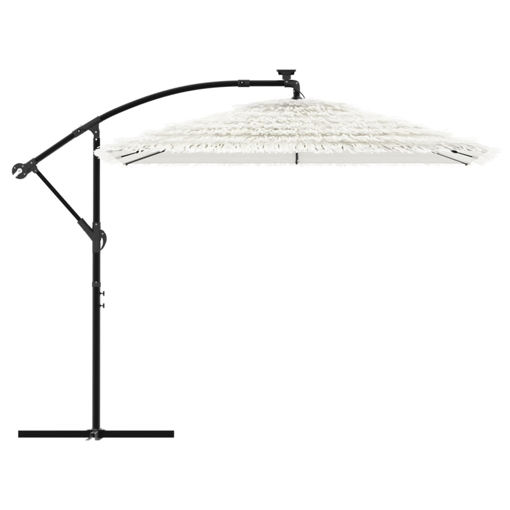 Parasol avec mât en acier blanc 246x246x230 cm