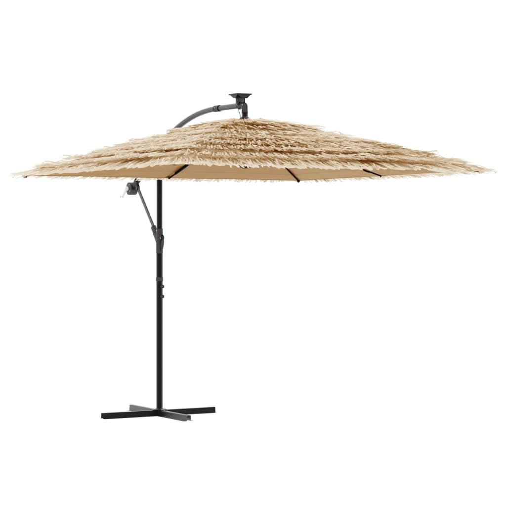 Parasol avec mât en acier marron 269x269x235 cm