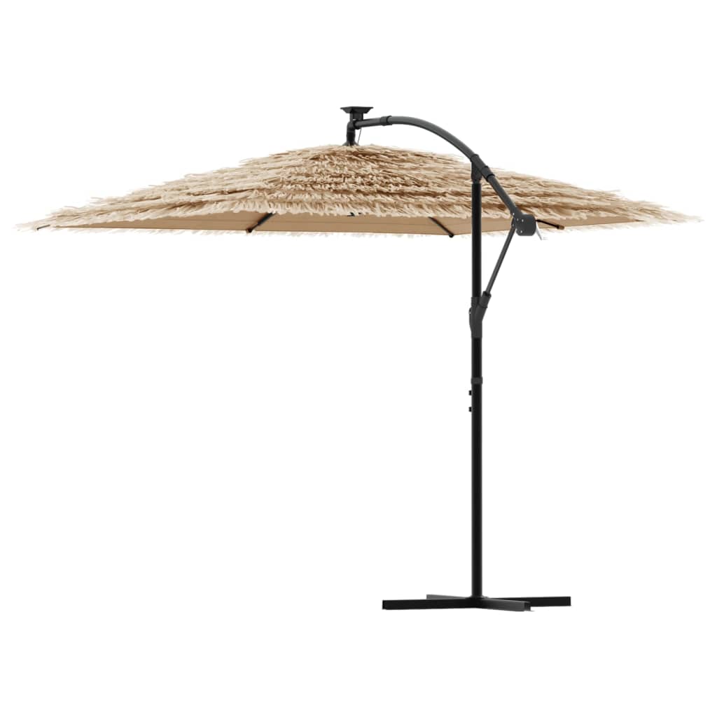 Parasol avec mât en acier marron 269x269x235 cm