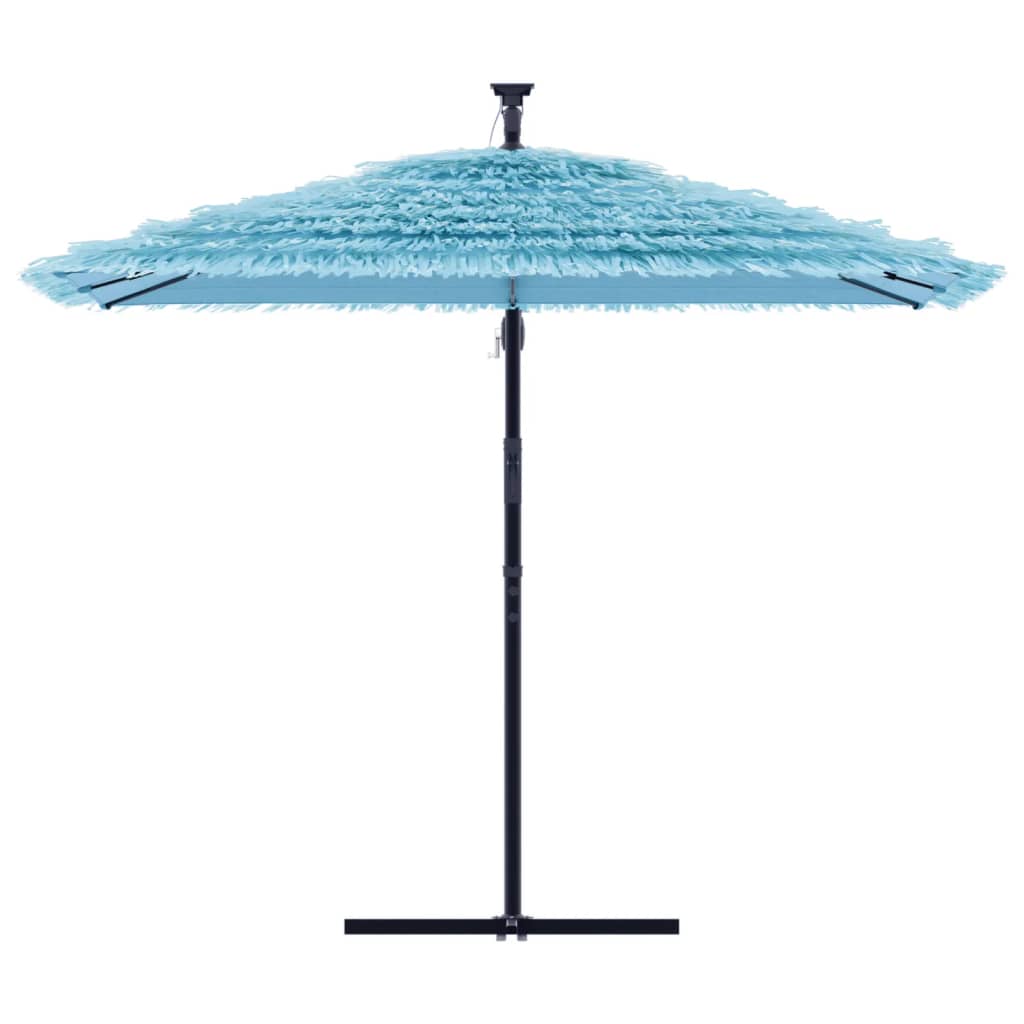 Parasol avec mât en acier bleu 269x269x235 cm