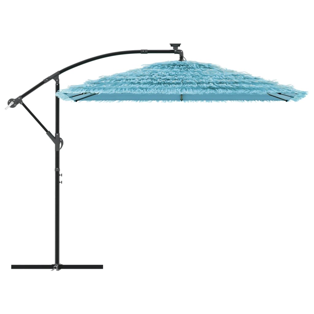 Parasol avec mât en acier bleu 269x269x235 cm