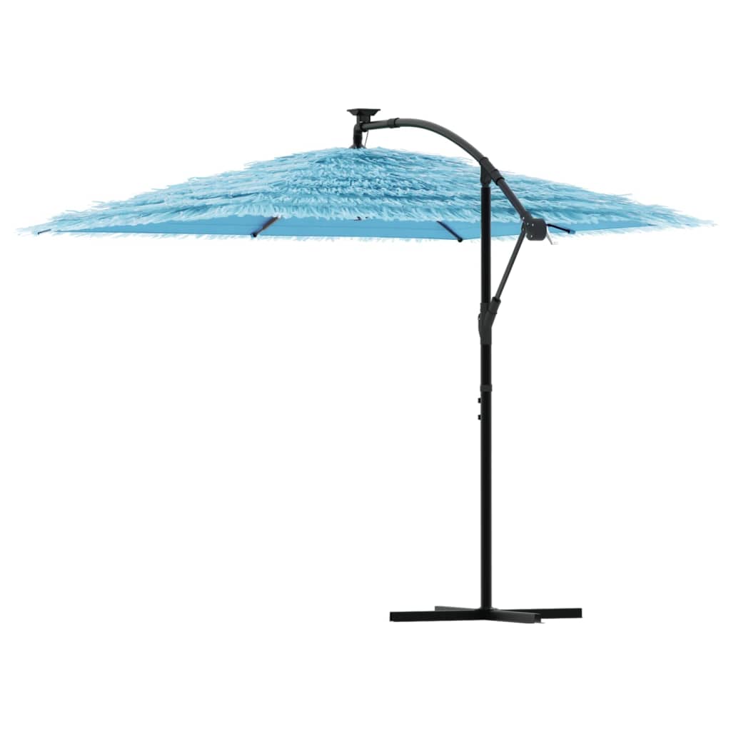 Parasol avec mât en acier bleu 269x269x235 cm