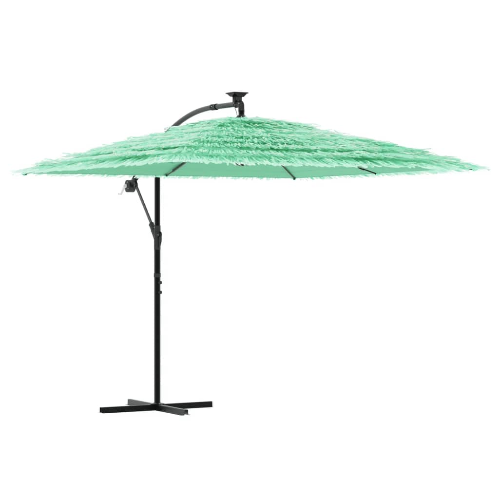 Parasol avec mât en acier vert 269x269x235 cm