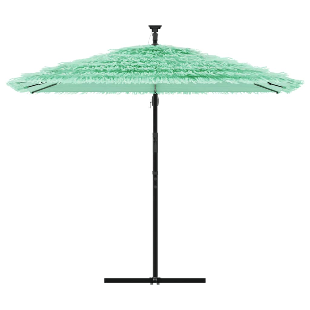 Parasol avec mât en acier vert 269x269x235 cm