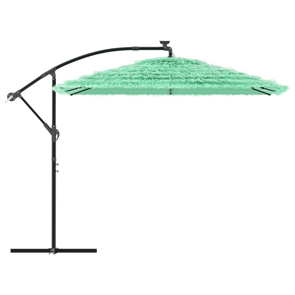 Parasol avec mât en acier vert 269x269x235 cm