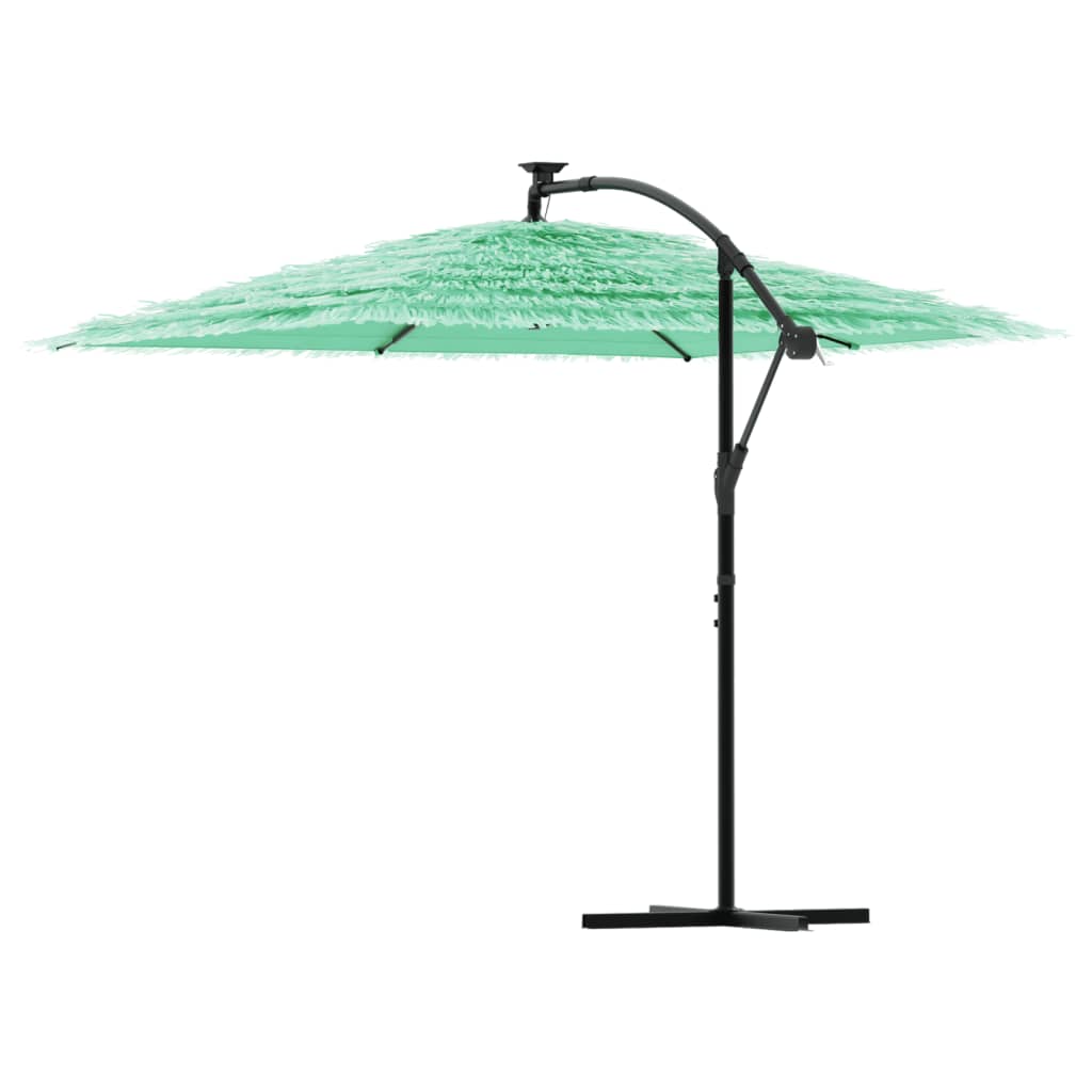 Parasol avec mât en acier vert 269x269x235 cm