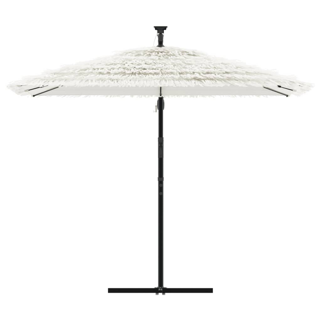 Parasol avec mât en acier blanc 269x269x235 cm