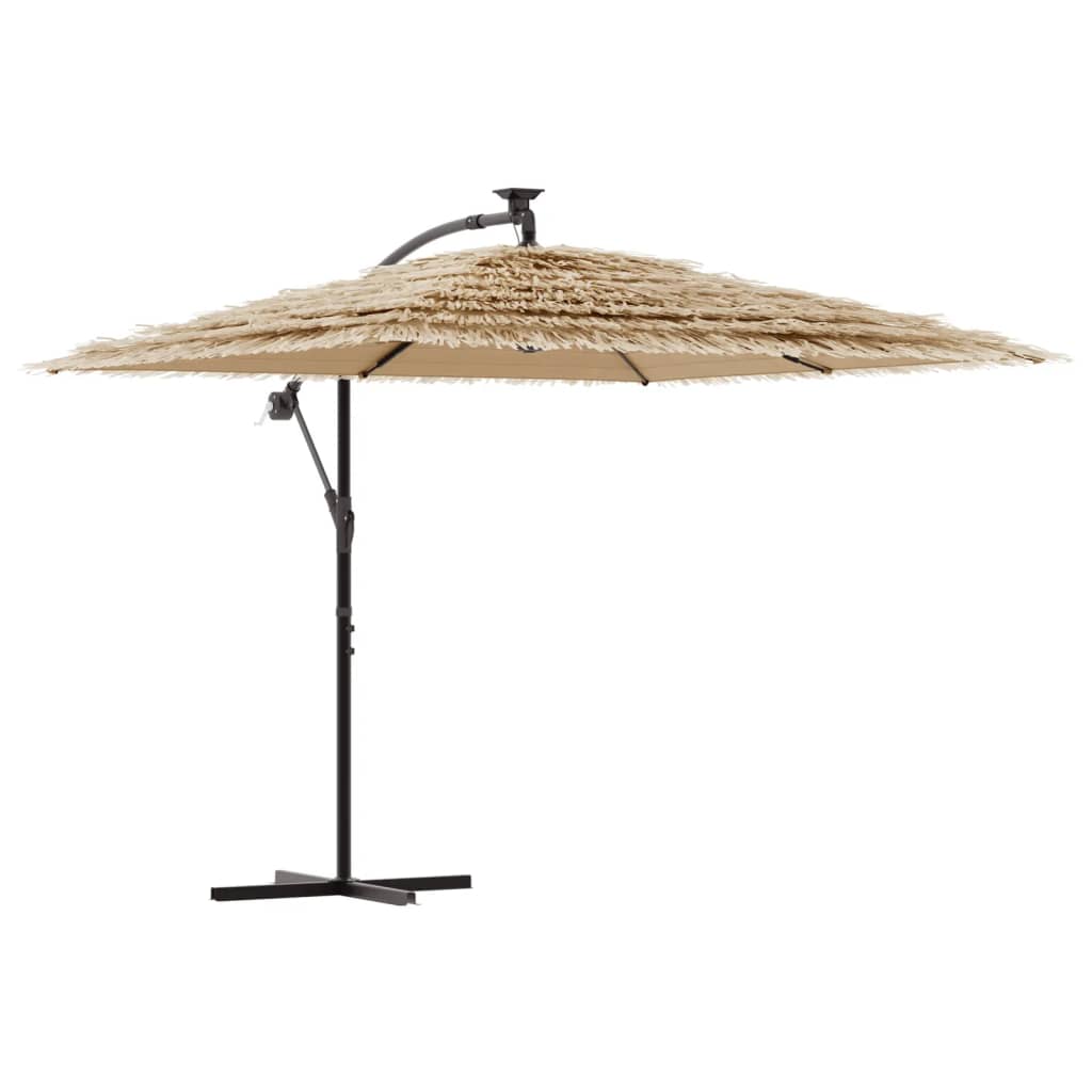 Parasol avec mât en acier marron 290x290x238 cm