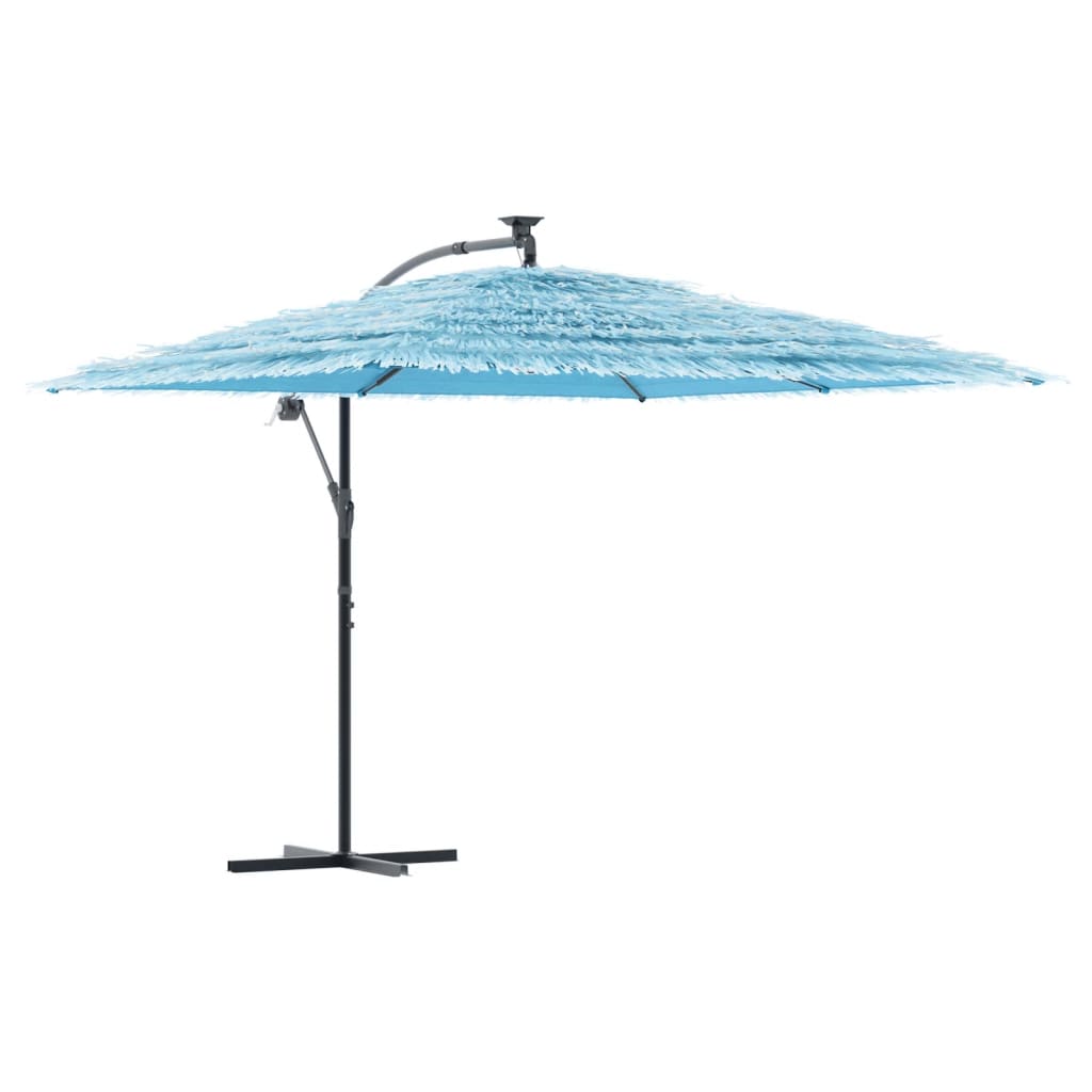 Parasol avec mât en acier bleu 290x290x238 cm