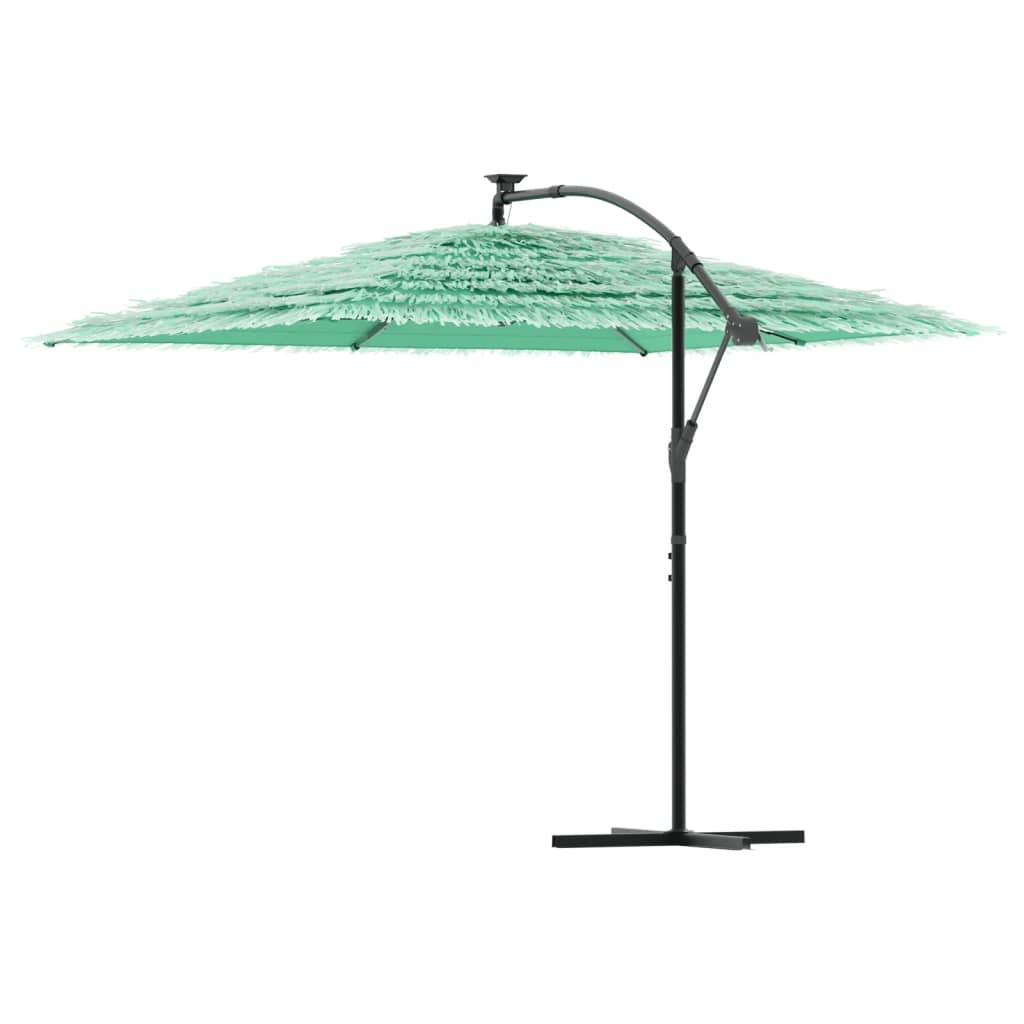 Parasol avec mât en acier vert 290x290x238 cm