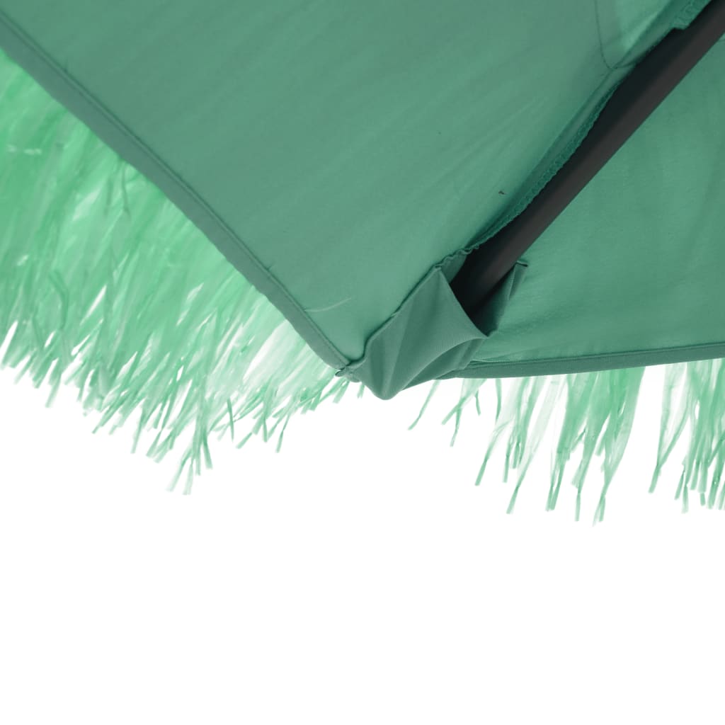 Parasol avec mât en acier vert 290x290x238 cm