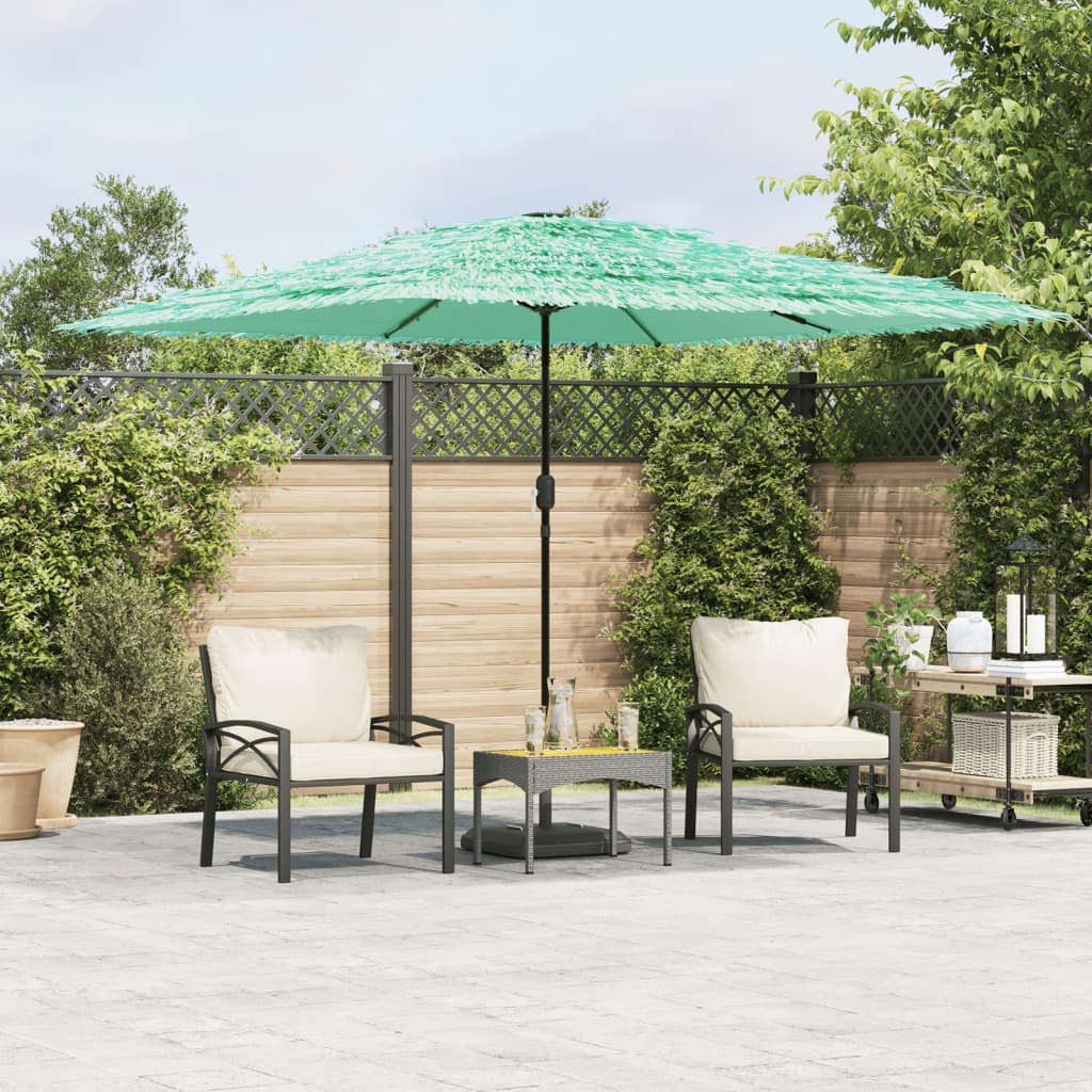 Parasol avec mât en acier vert 290x290x238 cm