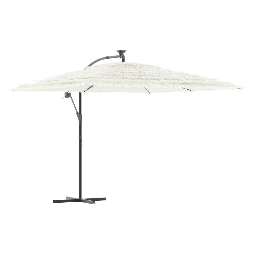 Parasol avec mât en acier blanc 290x290x238 cm