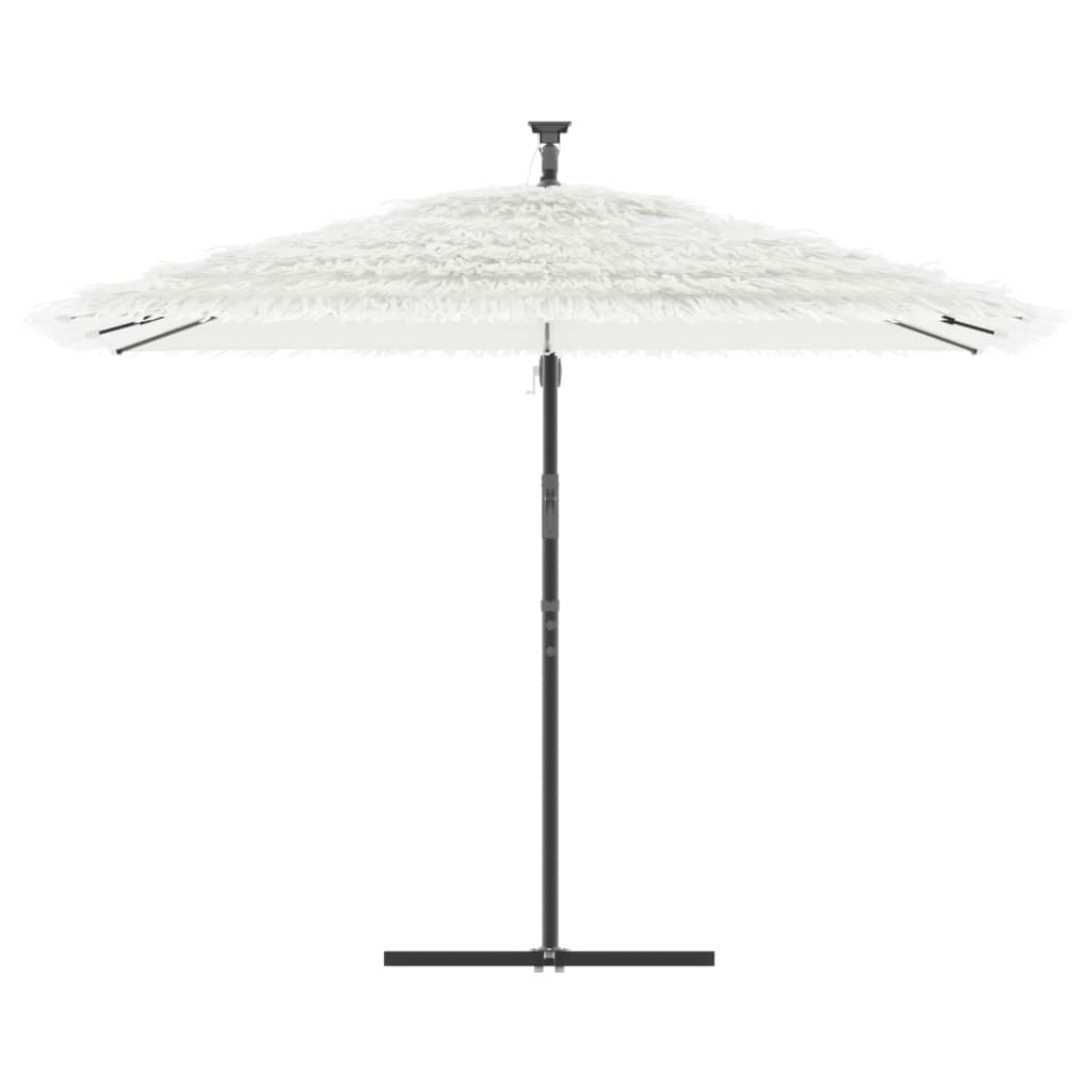 Parasol avec mât en acier blanc 290x290x238 cm