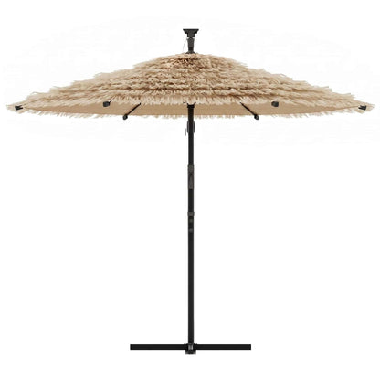 Sonnenschirm mit LED und Stahlmast Braun 246x246x230 cm