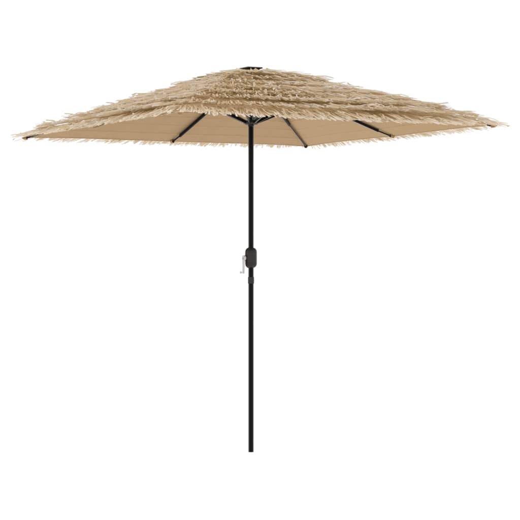 Parasol avec mât en acier marron 248x248x248 cm