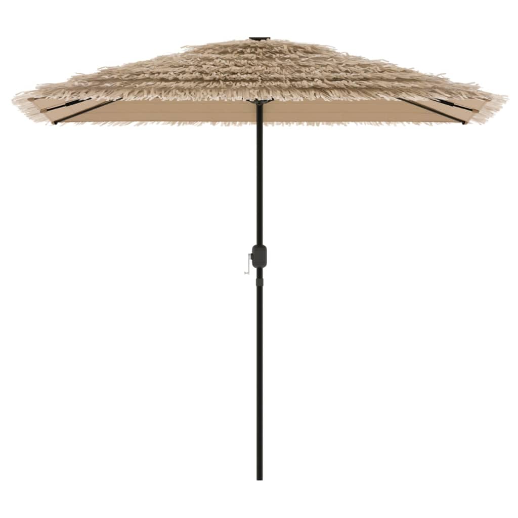 Parasol avec mât en acier marron 248x248x248 cm