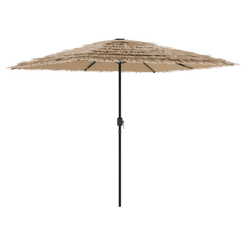 Parasol avec mât en acier marron 248x248x248 cm