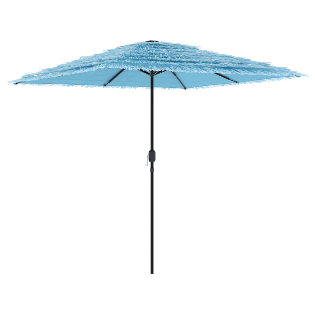 Parasol avec mât en acier bleu 248x248x248 cm