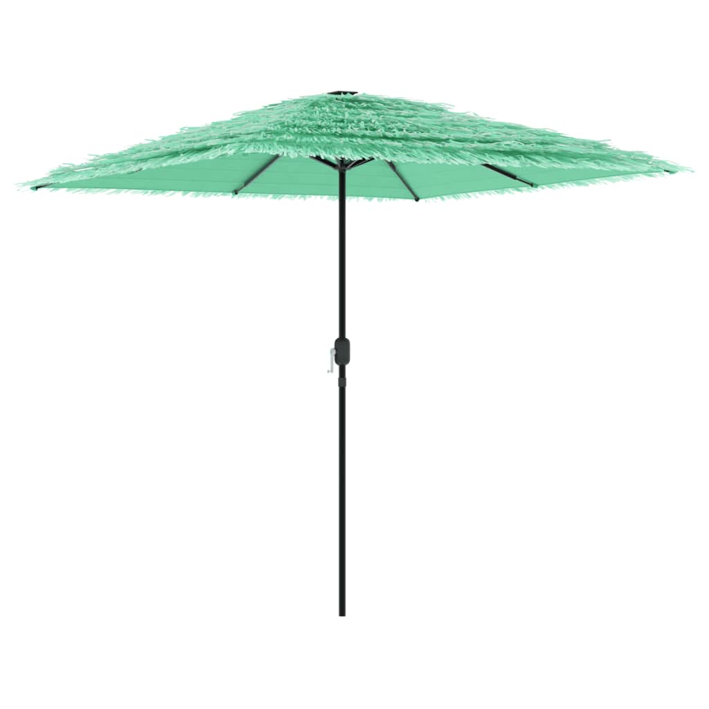 Parasol avec mât en acier vert 248x248x248 cm