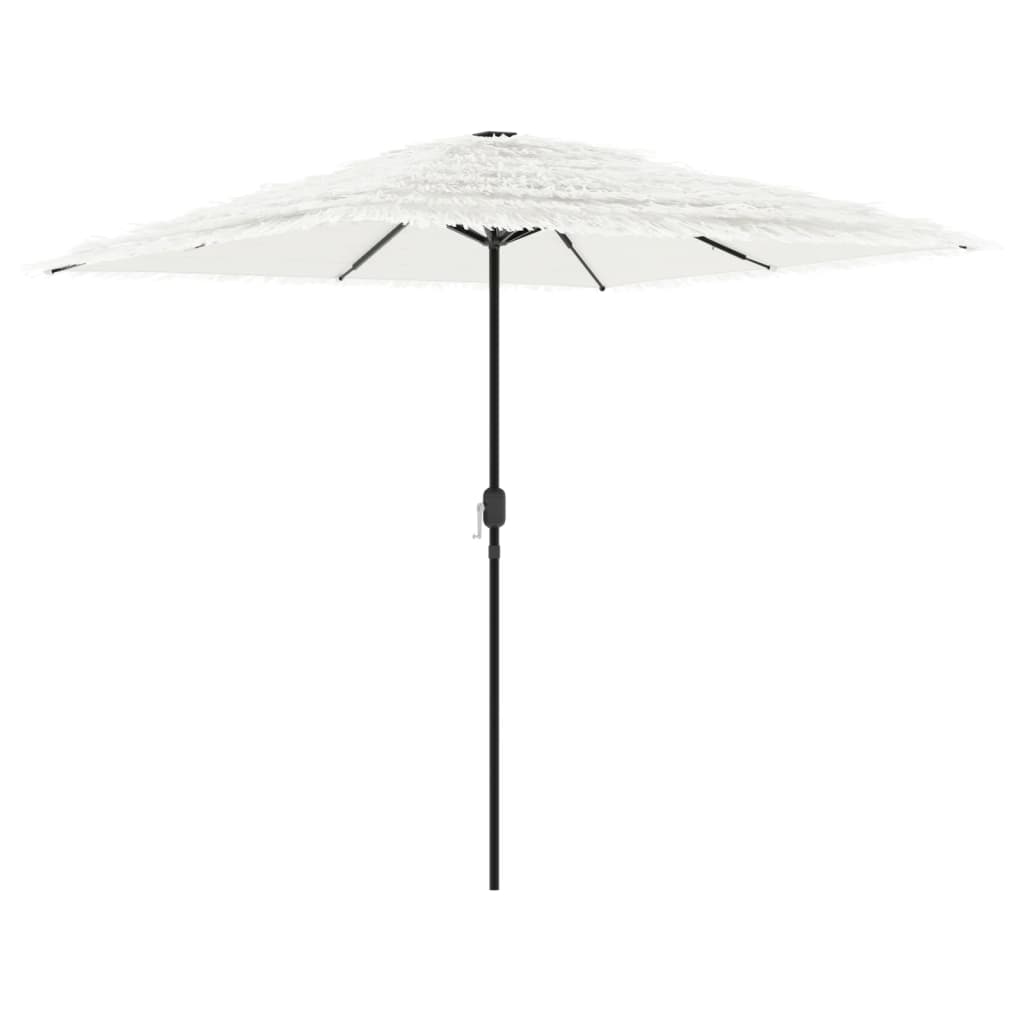 Parasol avec mât en acier blanc 248x248x248 cm